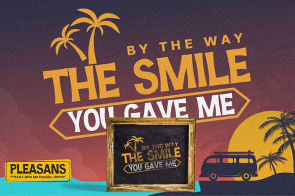 Pleasans Font PNG with transparent background - Preview 1