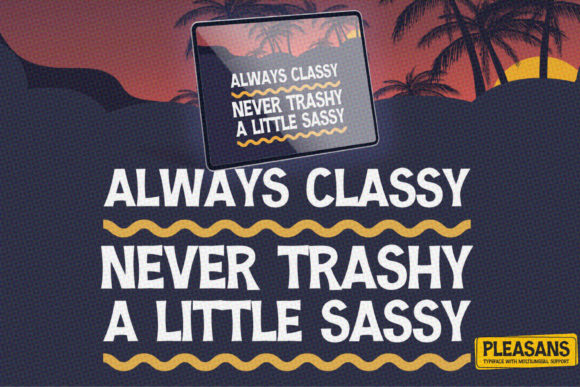 Pleasans Font PNG with transparent background - Preview 2