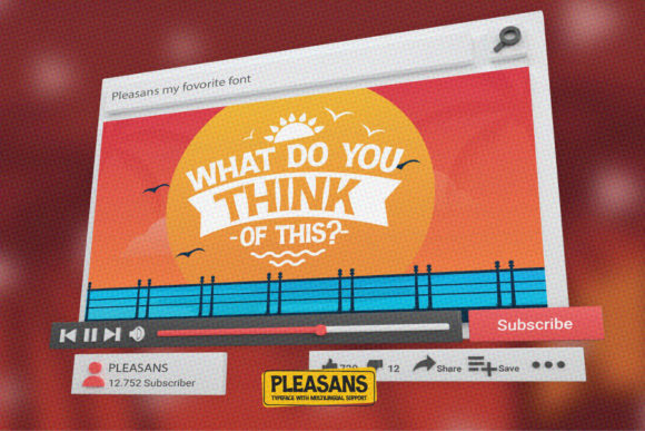 Pleasans Font PNG with transparent background - Preview 5