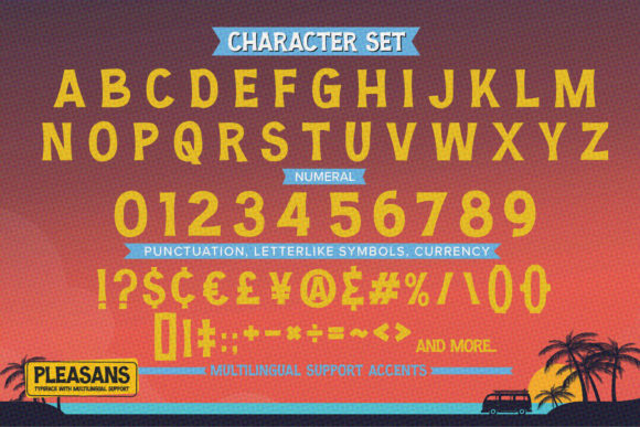 Pleasans Font PNG with transparent background - Preview 6