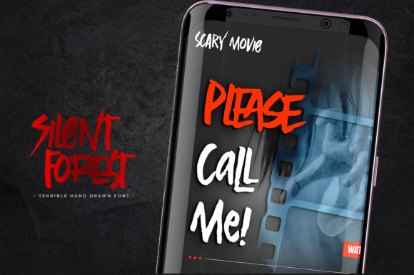 Silent Forest Font PNG with transparent background - Preview 1