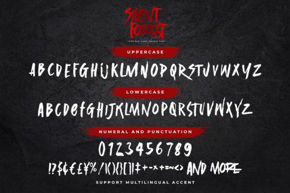 Silent Forest Font PNG with transparent background - Preview 5