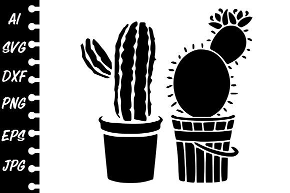 Stencil Cactus Graphic by MARYCRAFTIRIA  Creative Fabrica