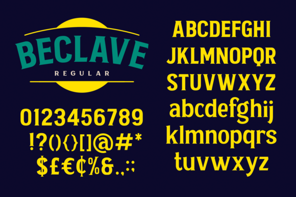 Beclave Font - Preview 5