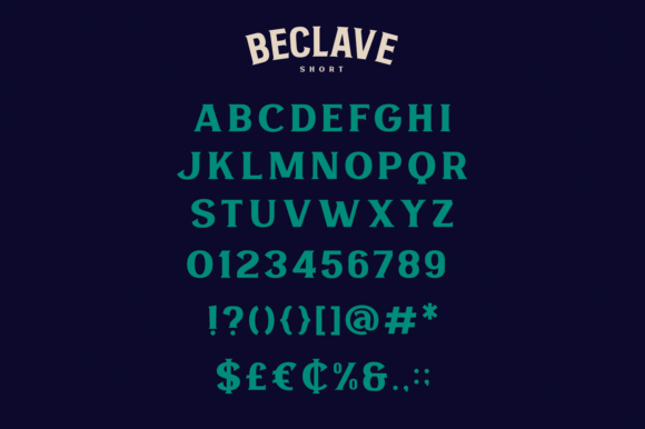 Beclave Font - Preview 6