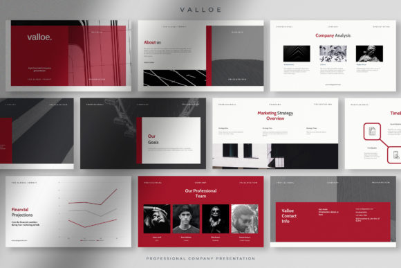 Preview of Clean Professional Company Presentation business report presentation template
