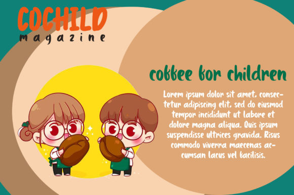 Coffee Healing Font PNG with transparent background - Preview 1