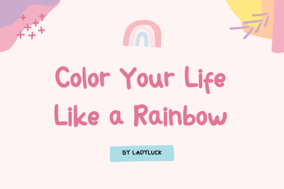 Cute Rainbow Font - Preview 2