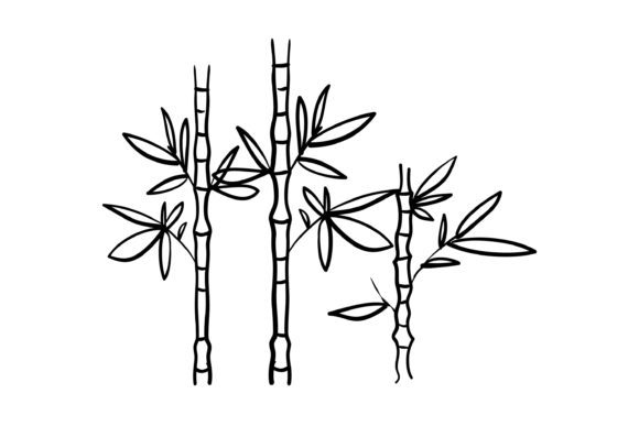 Handdrawn Bamboo Plant Doodle Graphic Illustrations By Devita Ayu Silvianingtyas