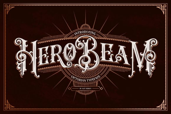 Hero Beam blackletter font