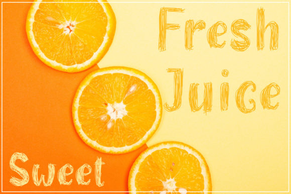 Kampung Orange Font PNG with transparent background - Preview 2