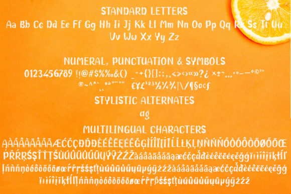 Kampung Orange Font PNG with transparent background - Preview 4