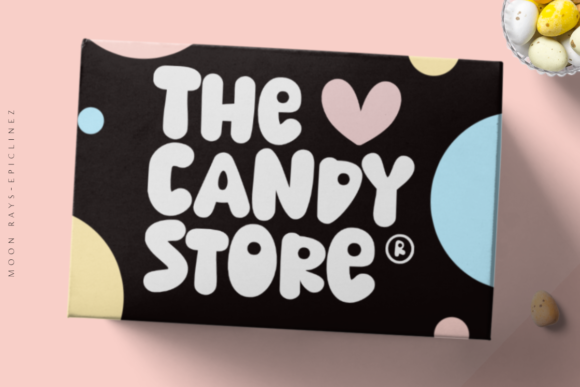 Moon Rays Font PNG with transparent background - Preview 3