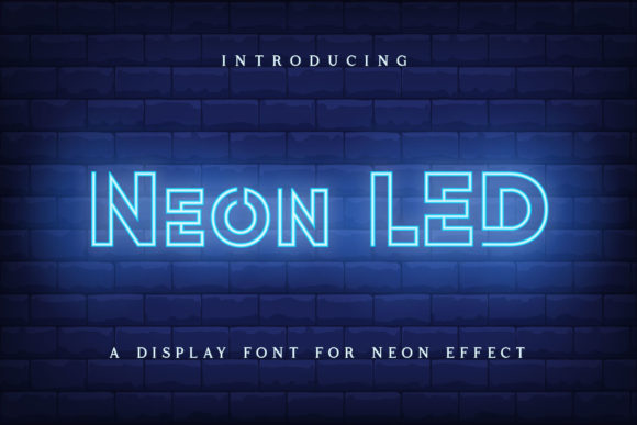 Neon Led Font by Crafty Files retro led style