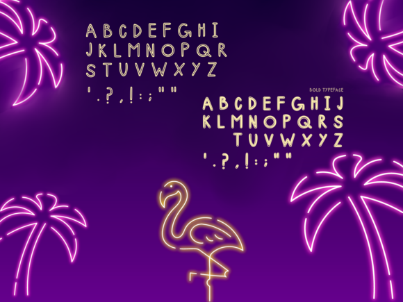 Neon:Ness Font PNG with transparent background - Preview 1