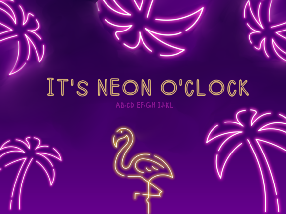 Neon:Ness Font PNG with transparent background - Preview 2