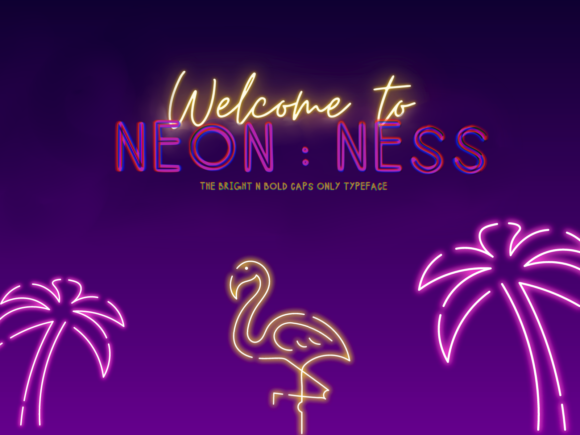 Neon:Ness Font by fonts.ness unique example