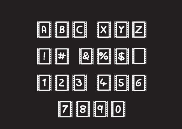 Play Film Font PNG with transparent background - Preview 1