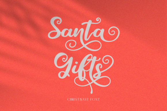 Santa Gifts Font PNG with transparent background - Preview 1