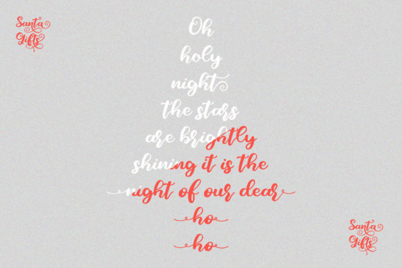 Santa Gifts Font PNG with transparent background - Preview 2