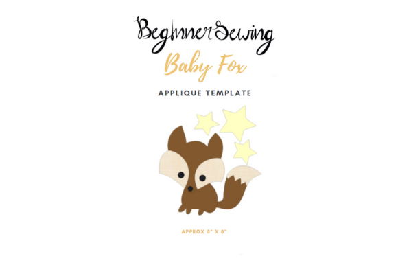 Baby Fox Applique Template