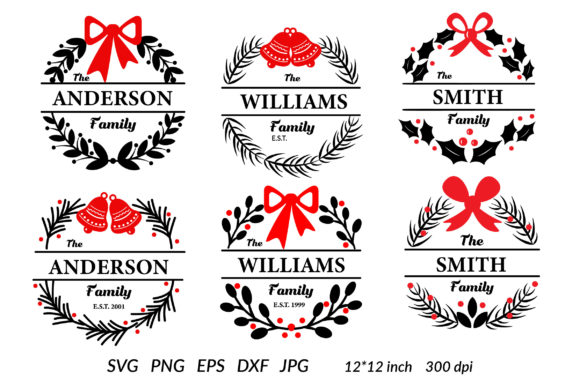 Christmas Monogram SVG. Christmas Family