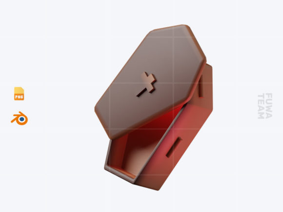Coffin - 3D Halloween Icon