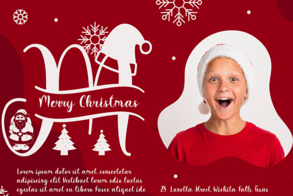 Diary Santa Monogram Font - Preview 1