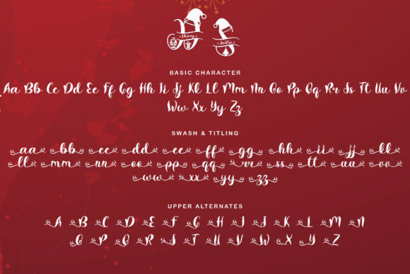Diary Santa Monogram Font - Preview 6