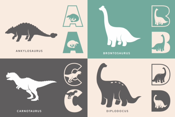 Dino Az Font - Preview 1