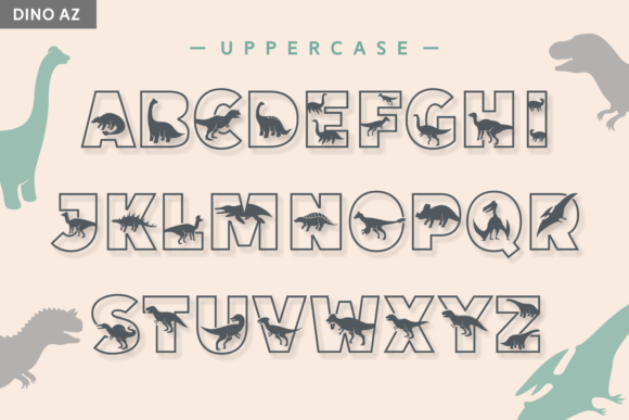 Dino Az Font - Preview 3