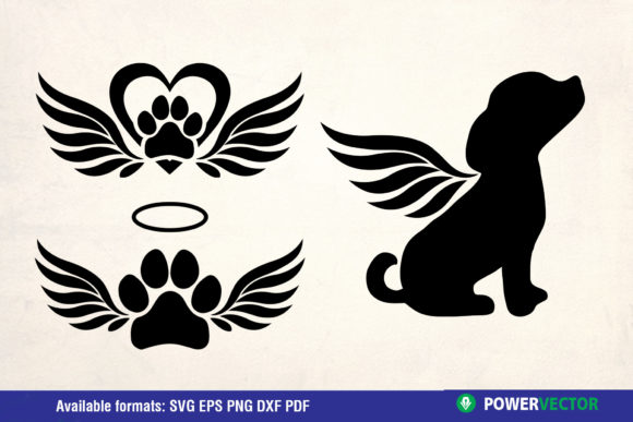 Dog Memorial, Angel Dog Silhouette