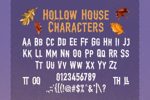 Hollow House Font PNG with transparent background - Preview 4