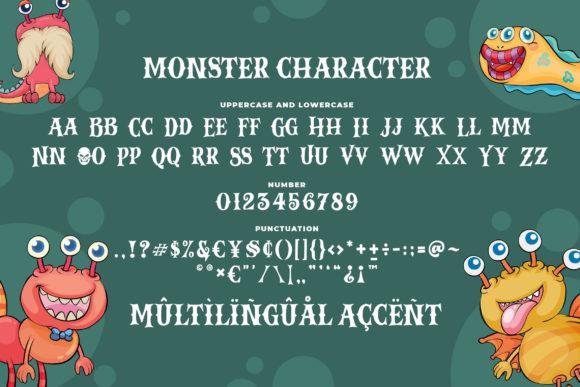 Monster Grave Font PNG with transparent background - Preview 4