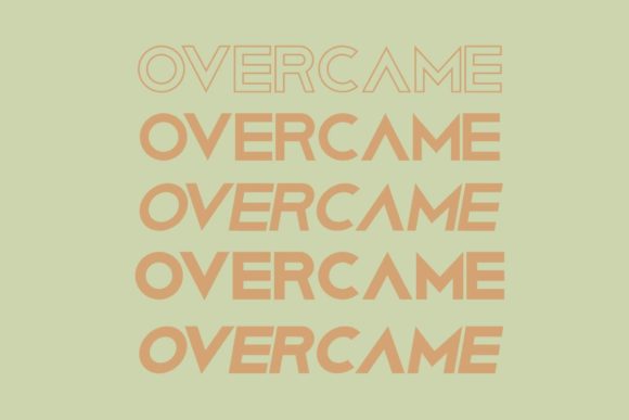 Overcame Font PNG with transparent background - Preview 1