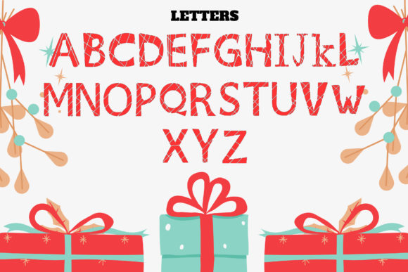 Parcel Wrap Font PNG with transparent background - Preview 1