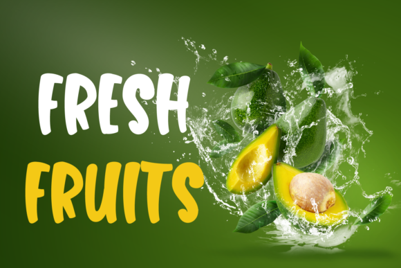 Avocado Cute Font - Preview 1