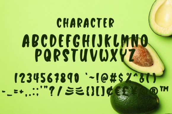 Avocado Cute Font - Preview 3