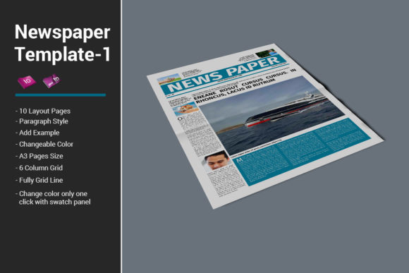 Newspaper Template - 1 - Printable