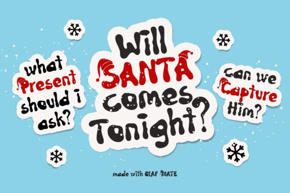 Olaf Mate Font PNG with transparent background - Preview 1