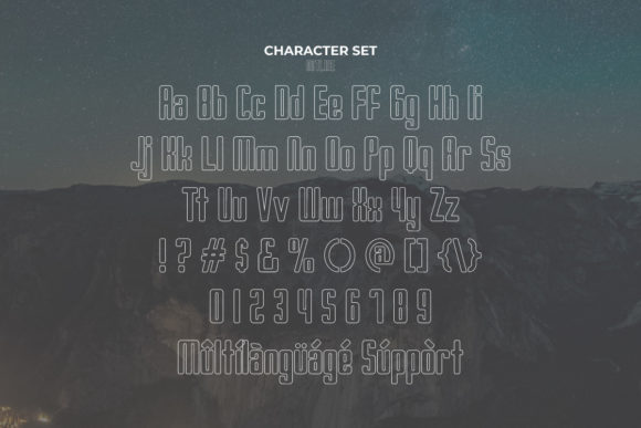 Panoramatic Font PNG with transparent background - Preview 5