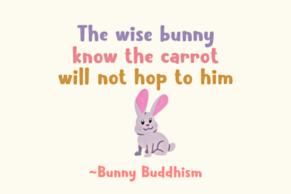 Sleepy Rabbit Font PNG with transparent background - Preview 1