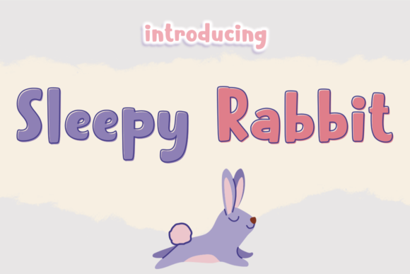 Sleepy Rabbit Font PNG with transparent background - Preview 2