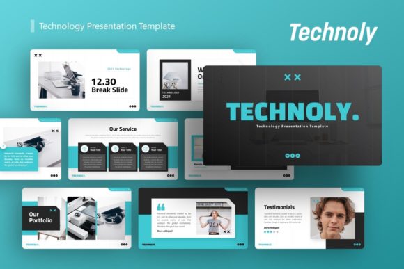 Preview of Technoly Technology Presentation technology presentation template