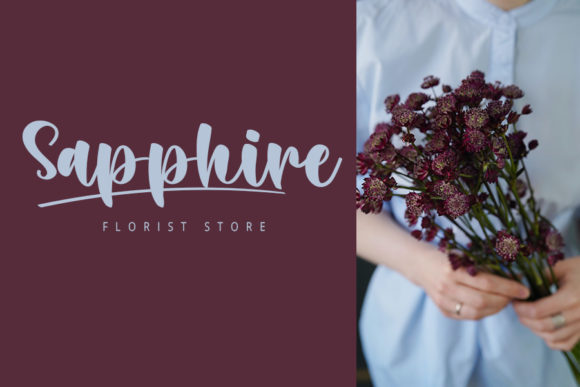Burgundy Font - Preview 1