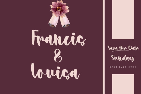 Burgundy Font - Preview 2