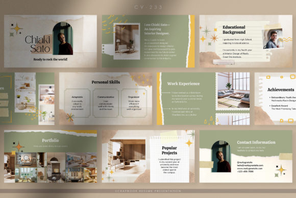 Creative Scrapbook Resume Presentation