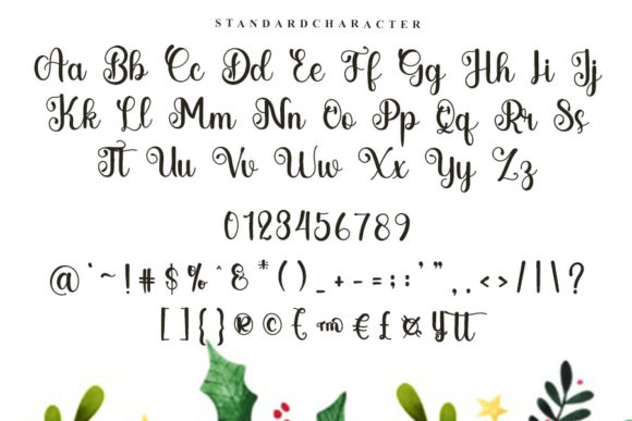 Miss You Christmas Font PNG with transparent background - Preview 3