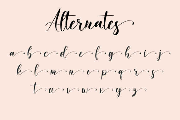 Pastella Font PNG with transparent background - Preview 3