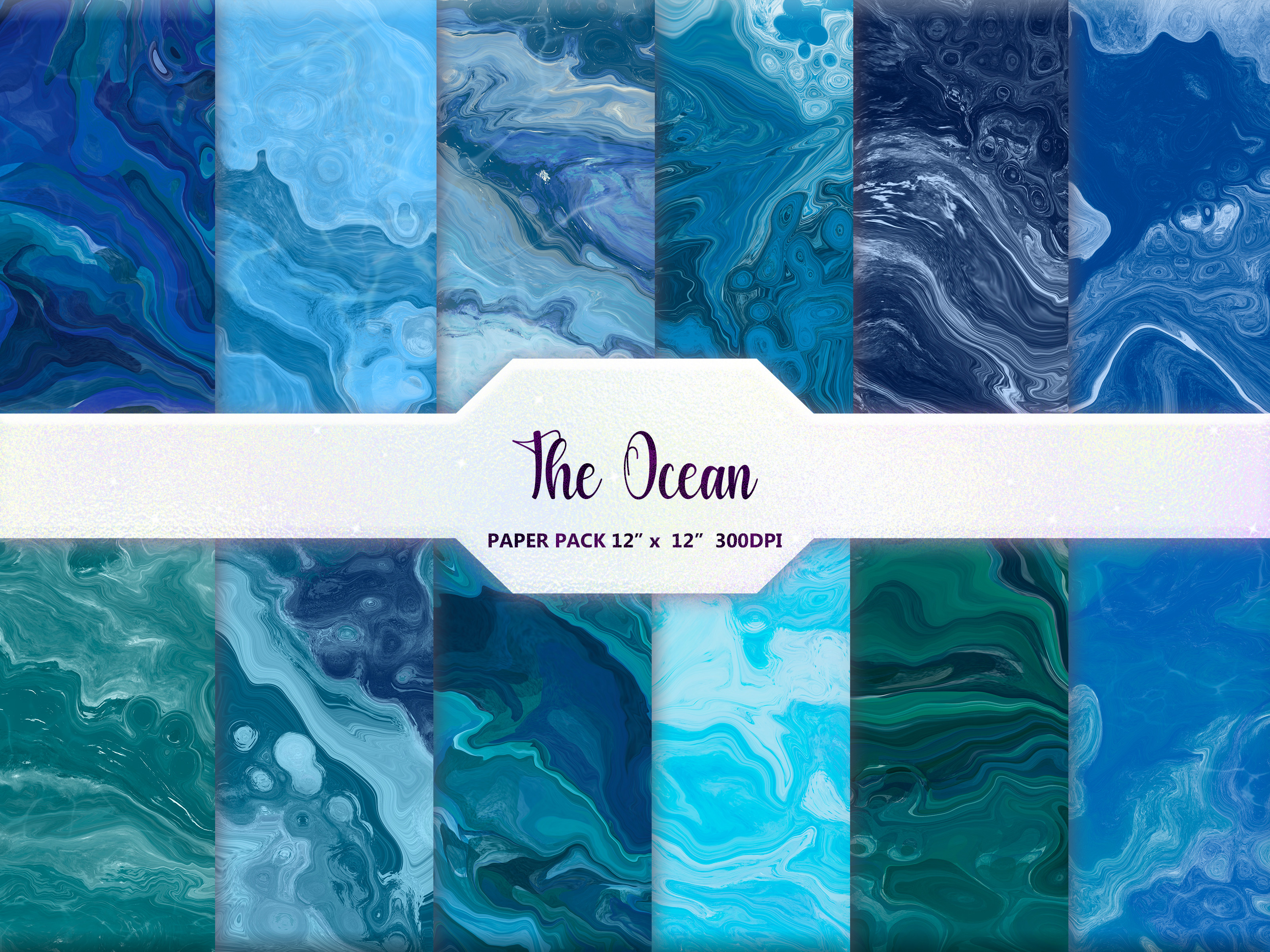 The Ocean Background Digital Paper Pack Graphic by DifferPP · Creative ...